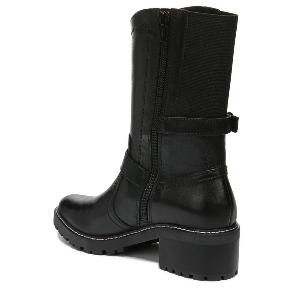 NATURALIZER TALON WOMENS LEATHER MOTORCYCLE MID-CALF BOOTS - Picture 11 of 12